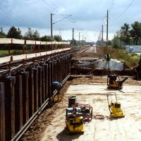 Planung für Erdbau und Spezialtiefbau: Bahnstrecke Hamburg - Berlin, Großschurf bei Paulinenaue, 2001